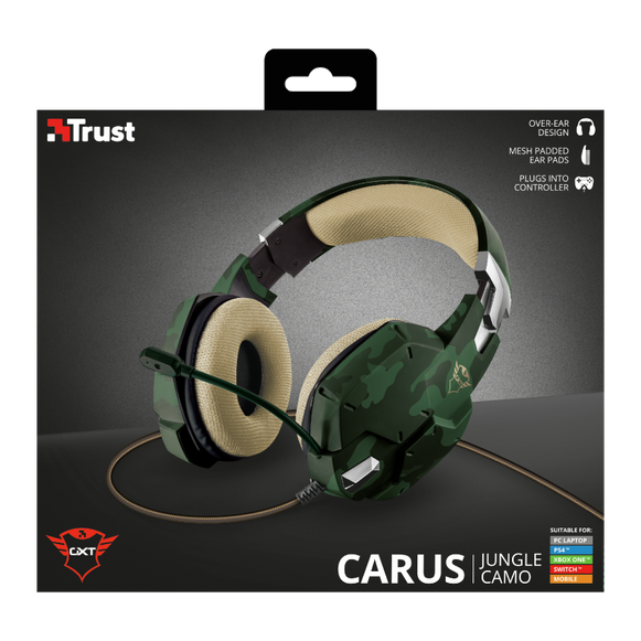Audífonos Gamer Trust  Carus Jungle Cameo GXT322c (22865) Multiplataforma