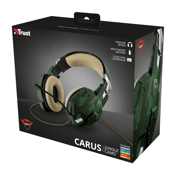 Audífonos Gamer Trust  Carus Jungle Cameo GXT322c (22865) Multiplataforma