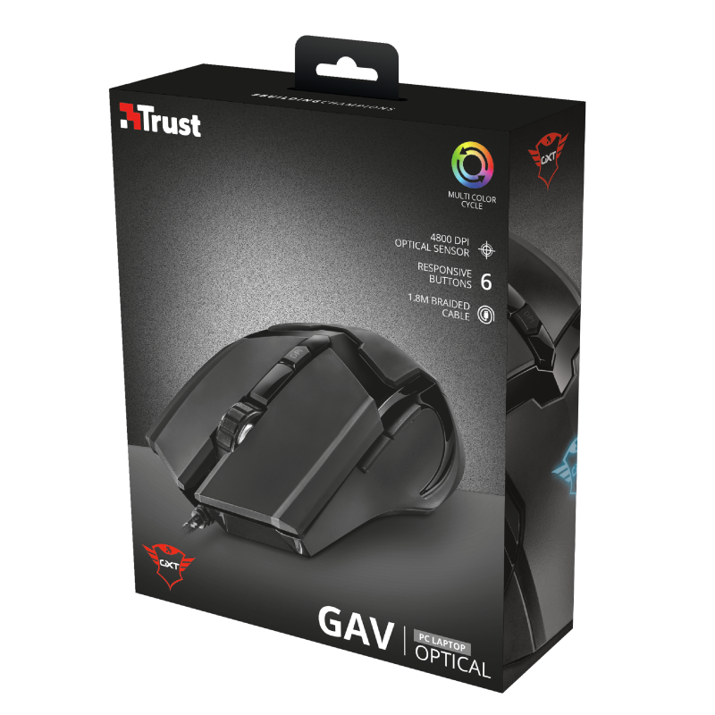 Mouse Gamer Alámbrico USB Trust  ( GAV GXT-101 )