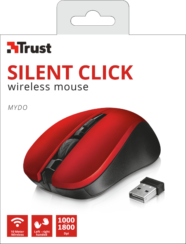 Mouse Inalámbrico USB Trust SILENCE CLICK (21871-02) Blanco
