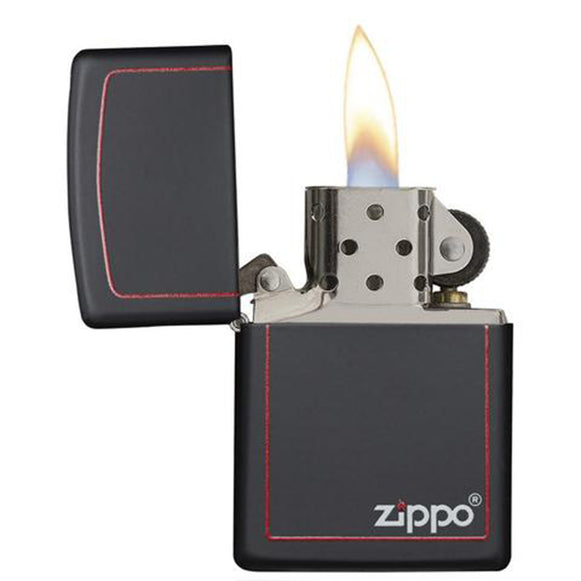 Zippo 218ZB  REG BLACK/Z-BRDR