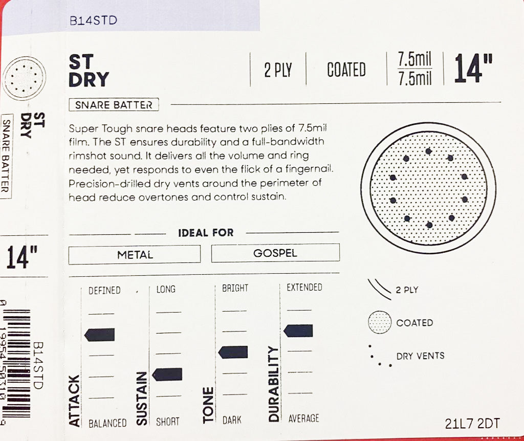 PARCHE 14 PARA CAJA ST DRY EVANS B14STD