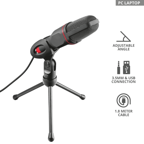 Micrófono Gamer conecxion 3,5 y USB Trust Mico ( 2191 )