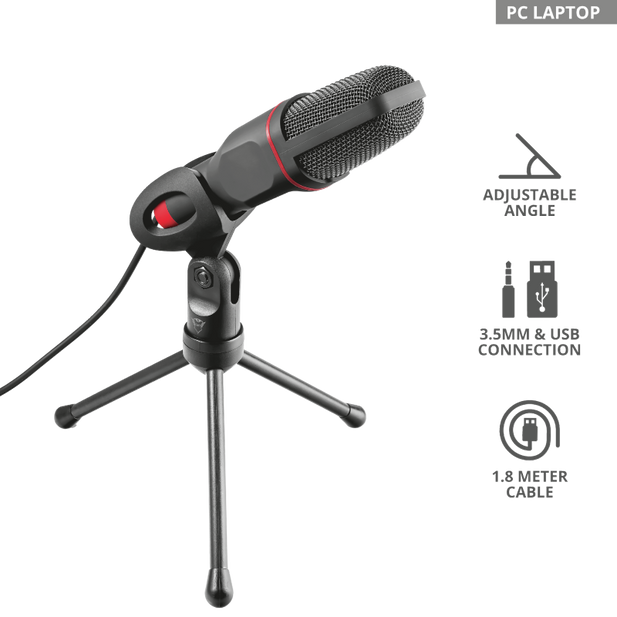 Micrófono Gamer conecxion 3,5 y USB Trust Mico ( 2191 )