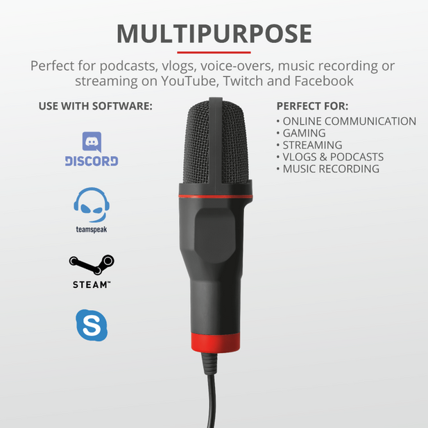 Micrófono Gamer conecxion 3,5 y USB Trust Mico ( 2191 )