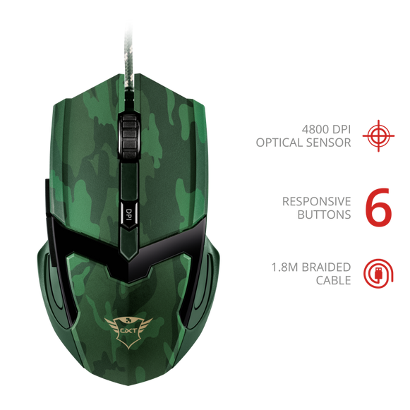 Mouse Gamer Alámbrico USB Trust  ( GAV GXT-101C )