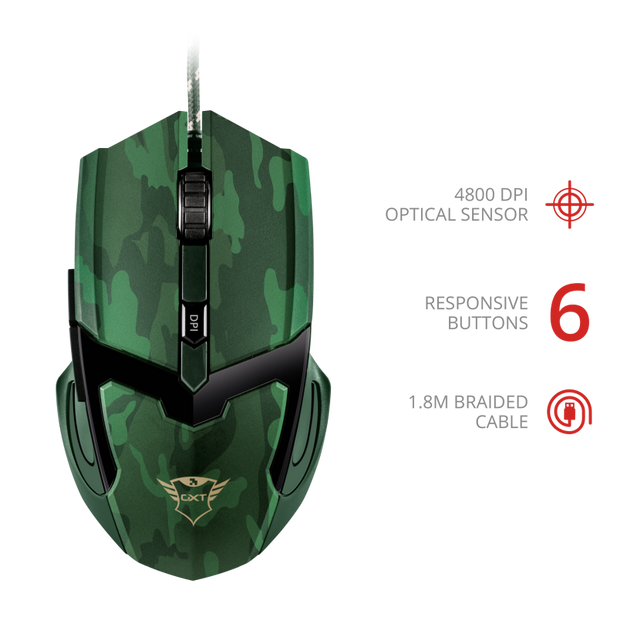 Mouse Gamer Alámbrico USB Trust  ( GAV GXT-101C )