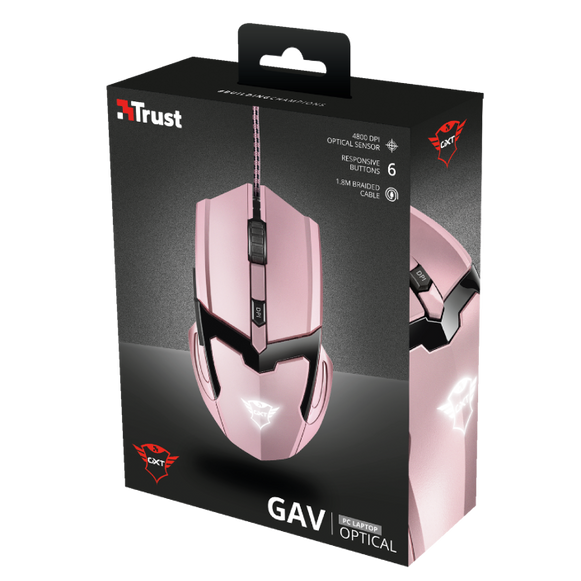 Mouse Gamer Alámbrico USB Trust  ( GAV GXT-101P ) ROSA 23093