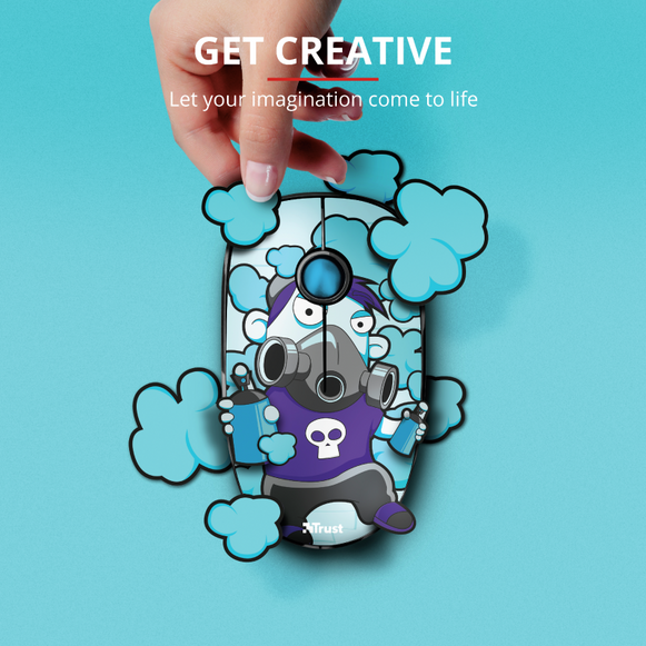 Mouse Inalámbrico Trust USB Sketch (23335) Silencioso