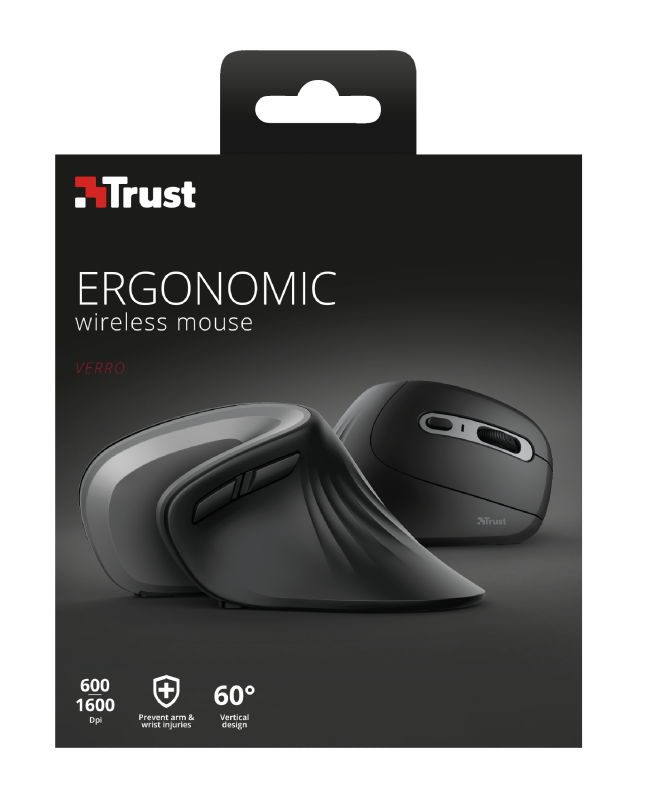 Mouse Inalámbrico Ergonómico Trust USB Verro Trust (23507)