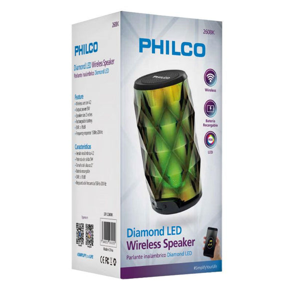 Parlante Philco Diamond Led RGB Speaker Bluetooth