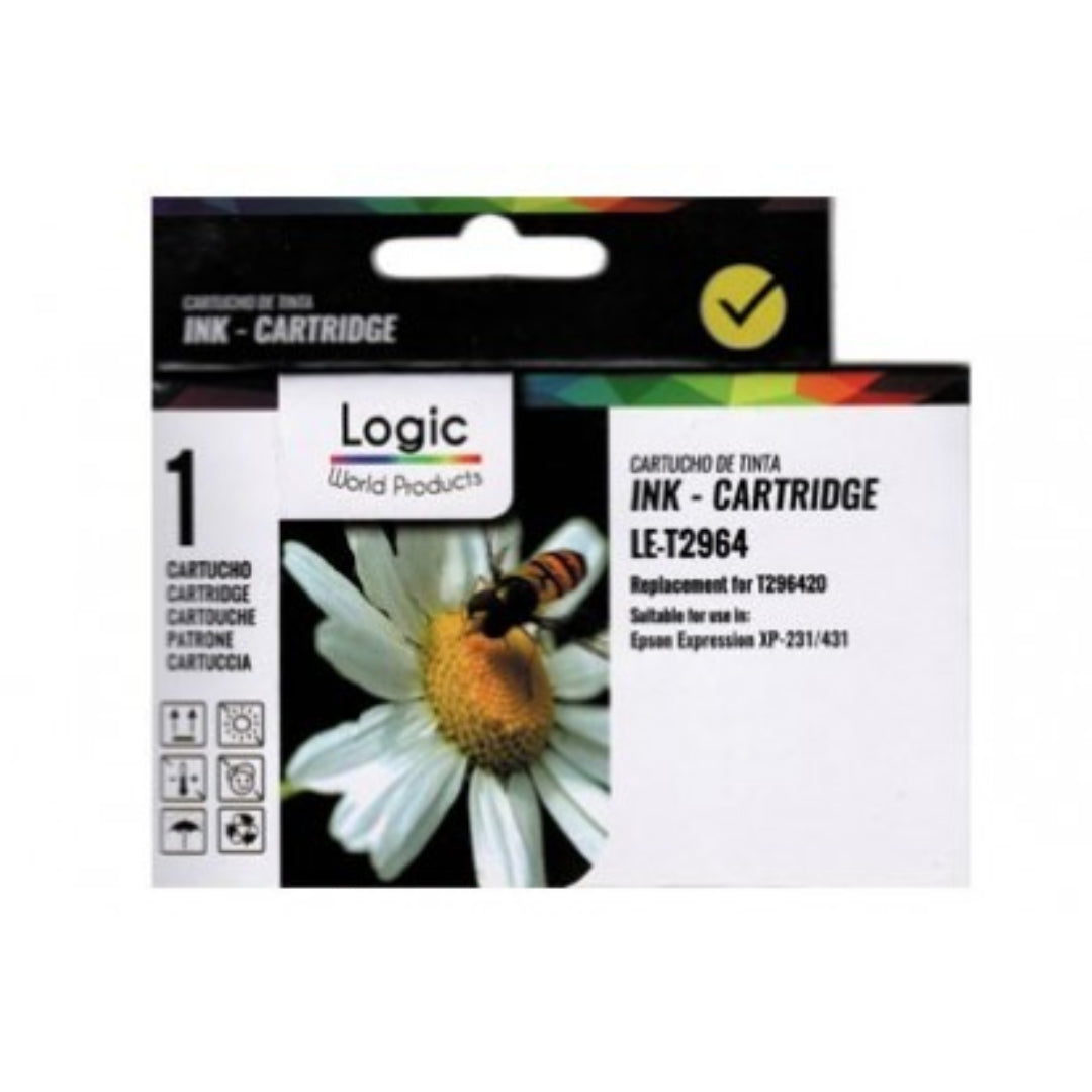 Tinta Catridge Alternativa Epson 296 LOGIC ( Amarilla )