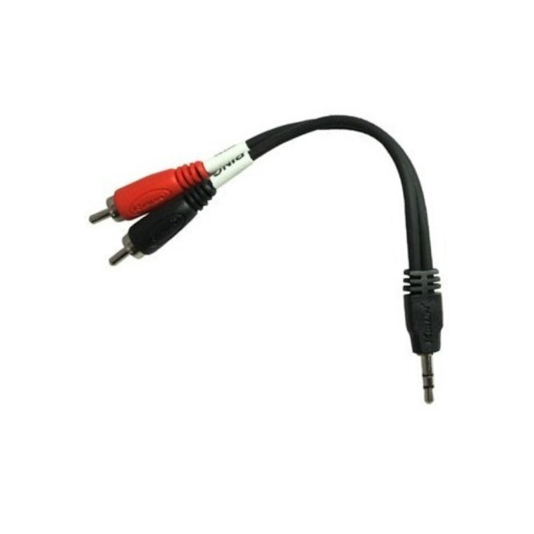 Cable Kirlin Mini Plug a 2 Rca ( Y-364-0 ) 0.3M BK