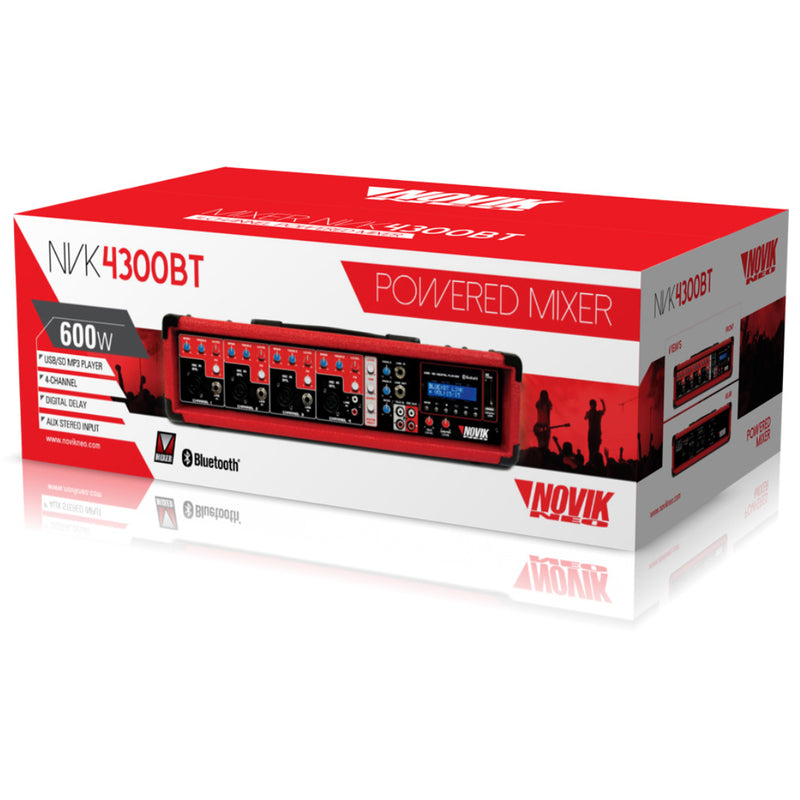 Power Mixer 4 Canales NOVIK NVK 4300BT Fotosol