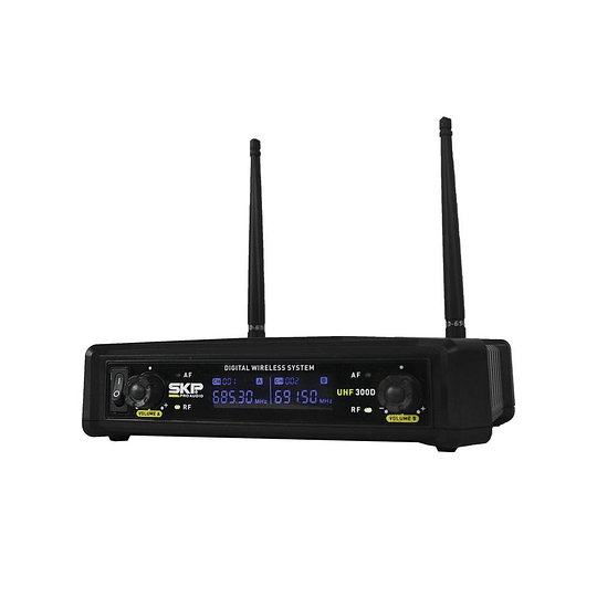 MICROFONO INALAMBRICO DE MANO DOBLE SKP UHF 300D