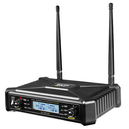MICROFONO INALAMBRICO DE MANO DOBLE SKP UHF 600 Pro SKP