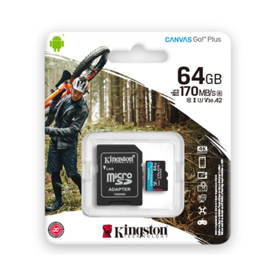 Kingston Memoria Micro sd 64Gb Canvas Go Plus P/N