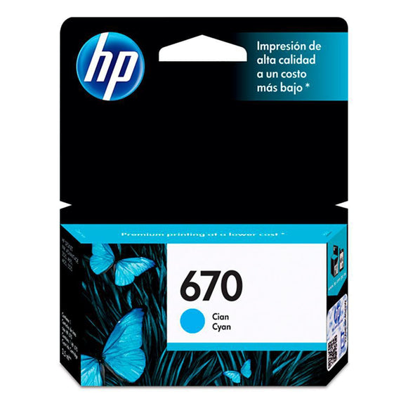 Tinta Catridge Hp 670 Cyan