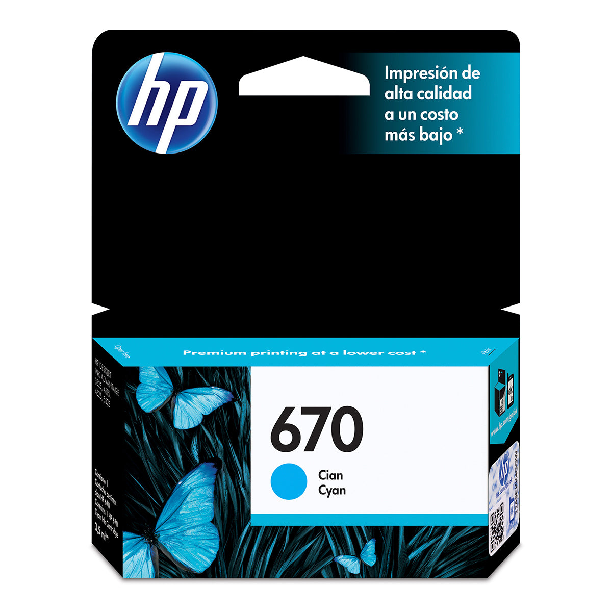 Tinta Catridge Hp 670 Cyan