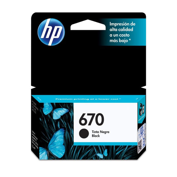 Tinta Catridge Hp 670 Negra