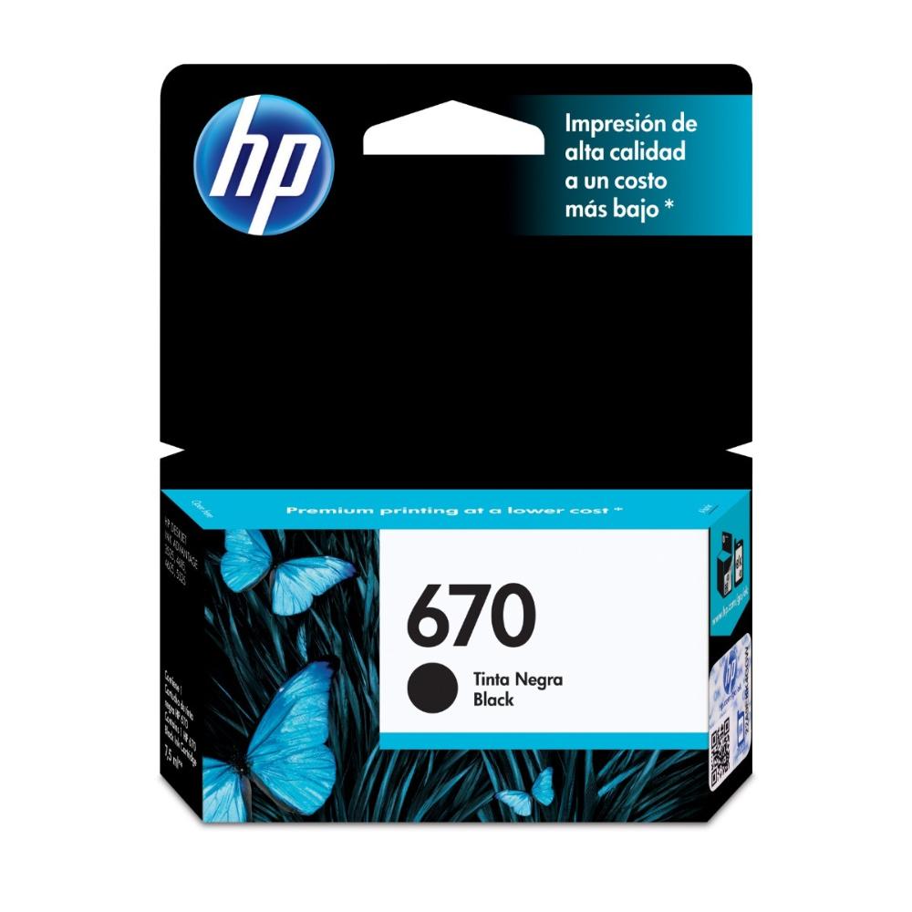 Tinta Catridge Hp 670 Negra