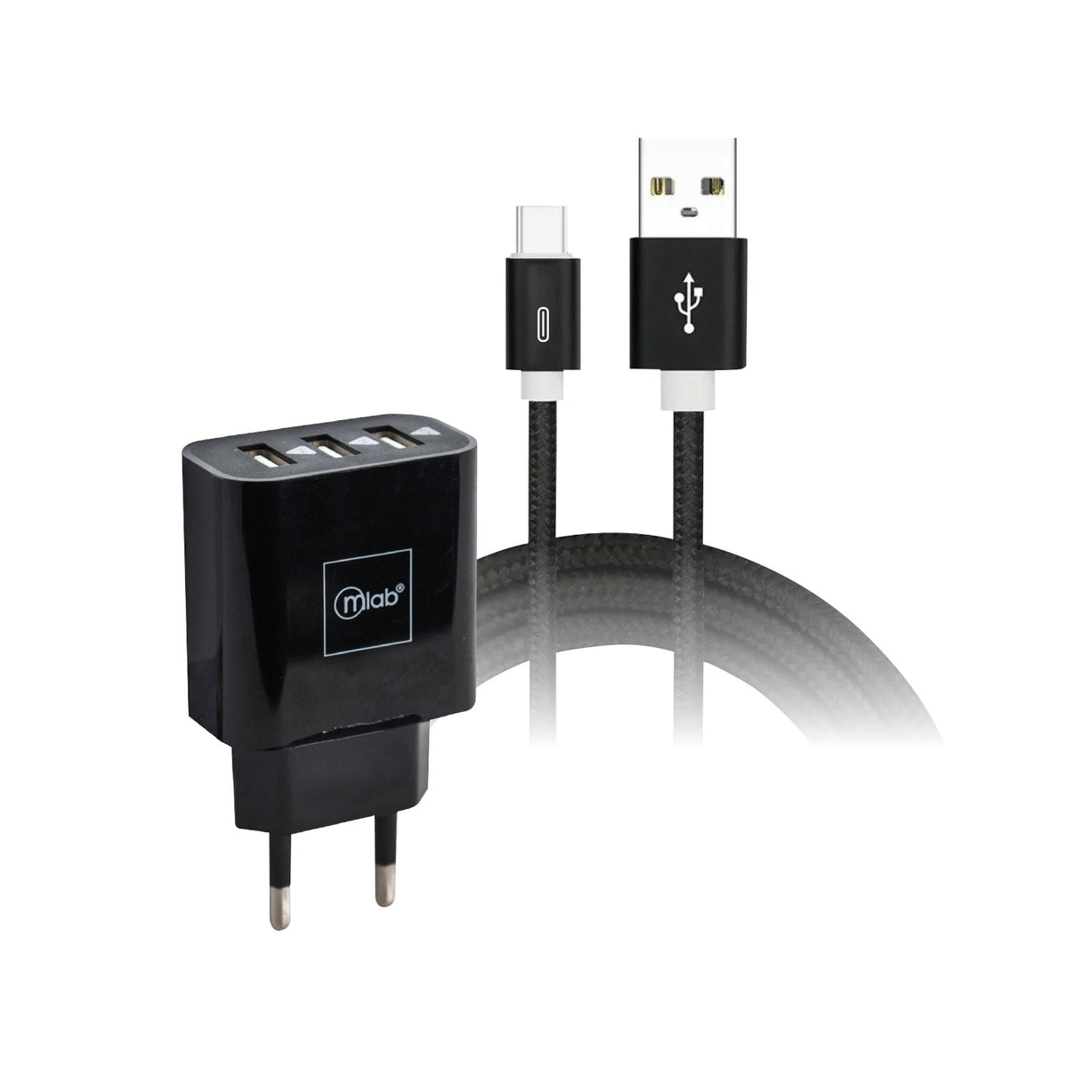 Cargador USB + Cable TIPO-C Mlab (7900)
