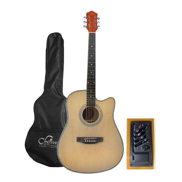 Guitarra Electro Acustica 41" SEVILLANA Natural 8462 Cuerdas Metal