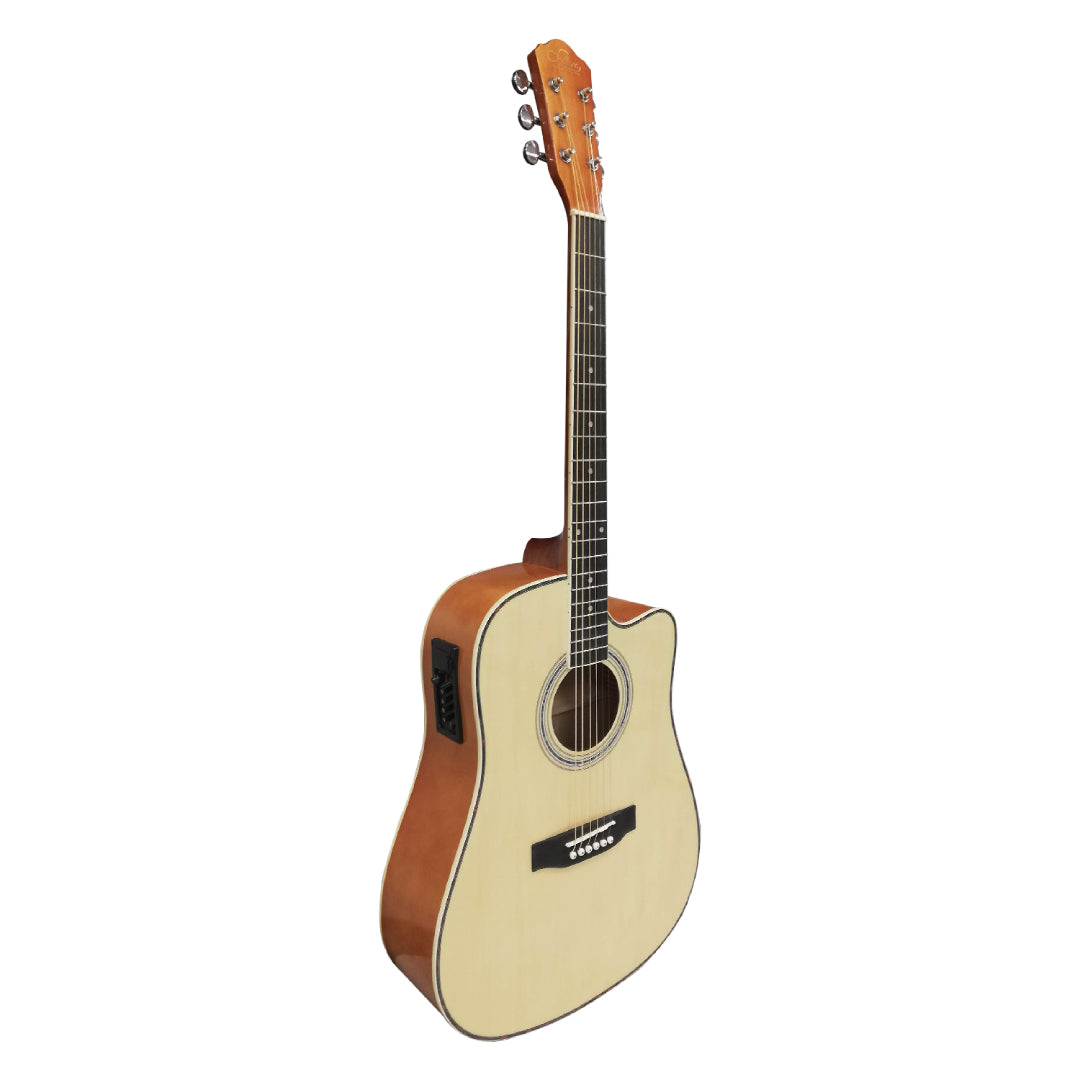 Guitarra Electro Acustica 41" SEVILLANA Natural 8462 Cuerdas Metal