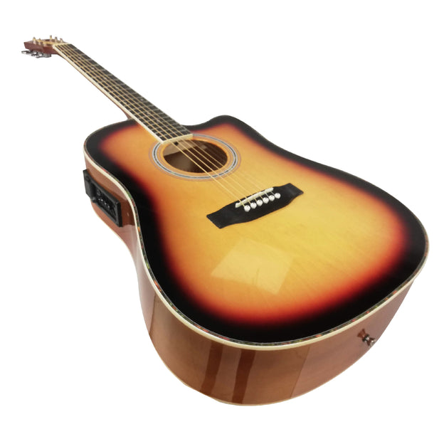 Guitarra Electro Acustica 41" SEVILLANA Sunburst 8464 Cuerdas Metal