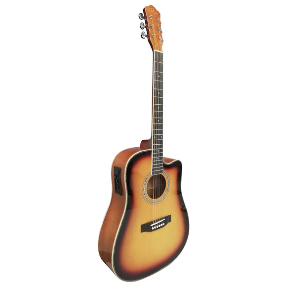 Guitarra Electro Acustica 41" SEVILLANA Sunburst 8464 Cuerdas Metal