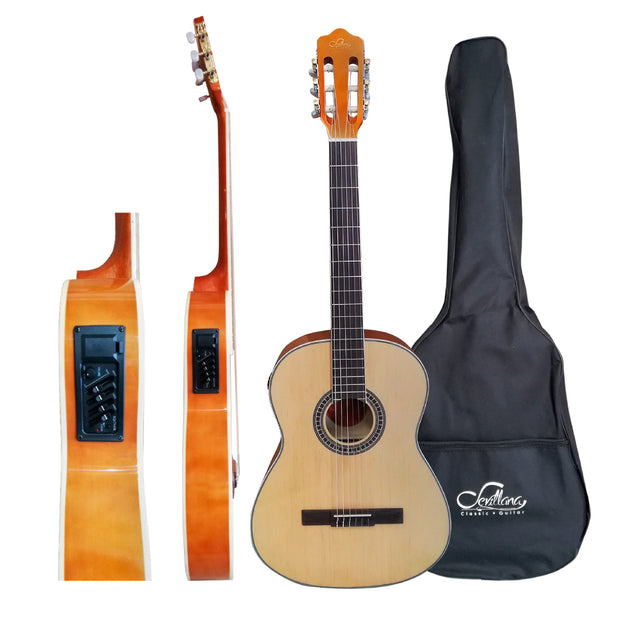 GUITARRA E.ACUSTICA NATURAL 39" C/F DELGADO SEVILLANA 8942 nylon