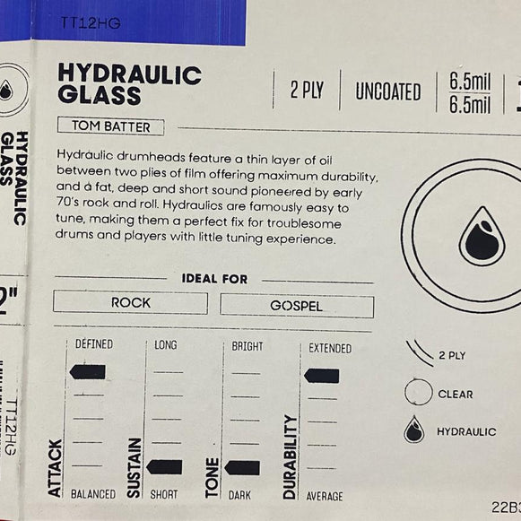 PARCHE 12 G2 HYDRAULIC GLASS EVANS TT12HG
