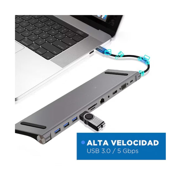 HUB TIPO-C 11 EN 1  AV10186