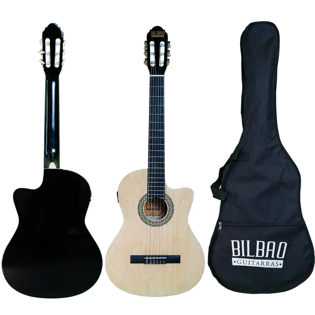 Guitarra Electro Acústica 38&quot; Bilbao Natural BIL-600CE-NT