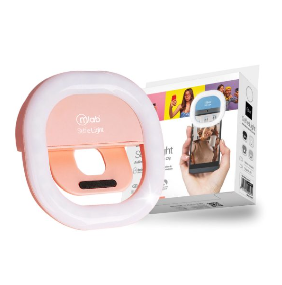 Aro De Luz Led Selfie Para Smartphone Rosa 9031
