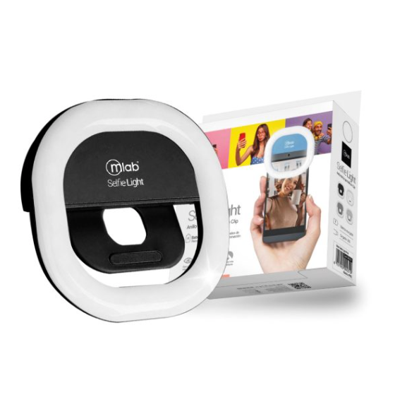 Aro De Luz Led Selfie Para Smartphone Negro 90328