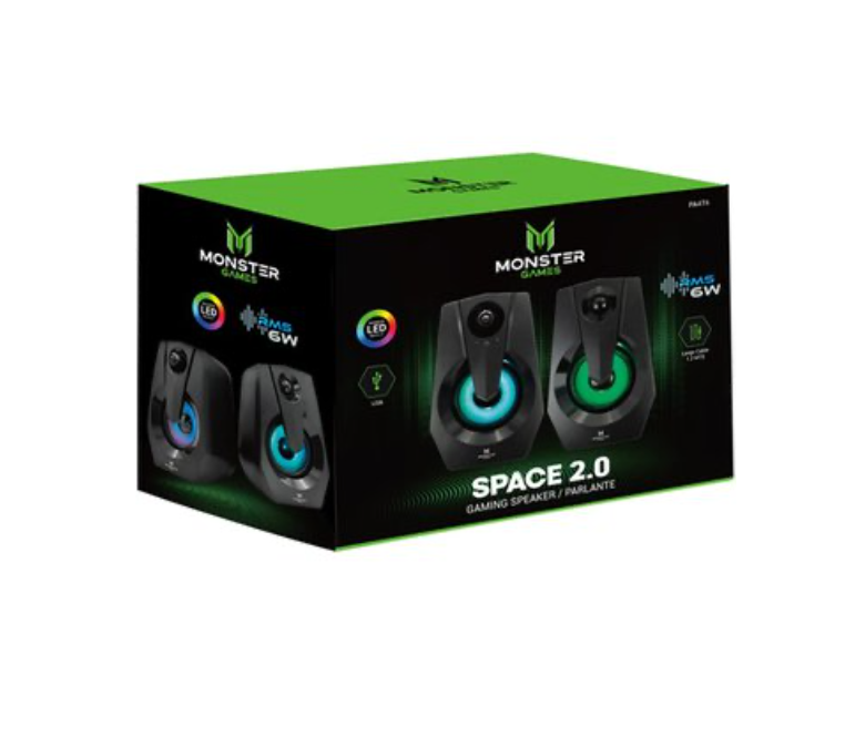 PARLANTE PC SPACE 2.0 MONSTER GAMES PA474