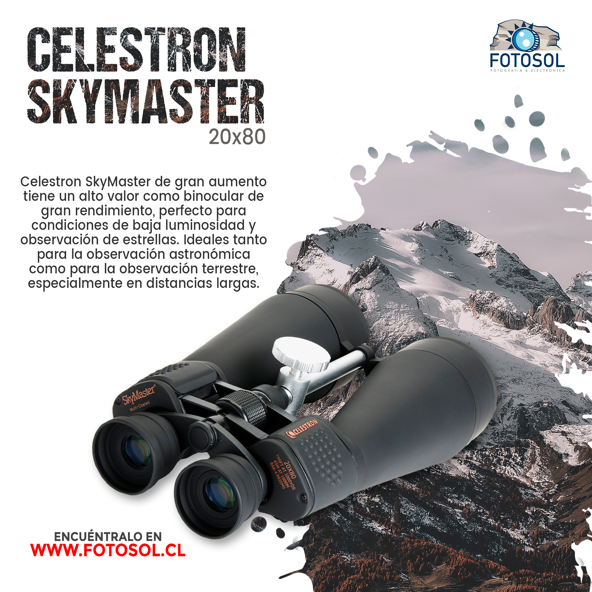 Binoculares Celestron Skymaster 20x80