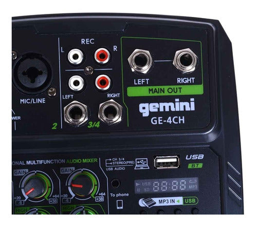 Mesa Mixer Analoga 4 Canales Gemini