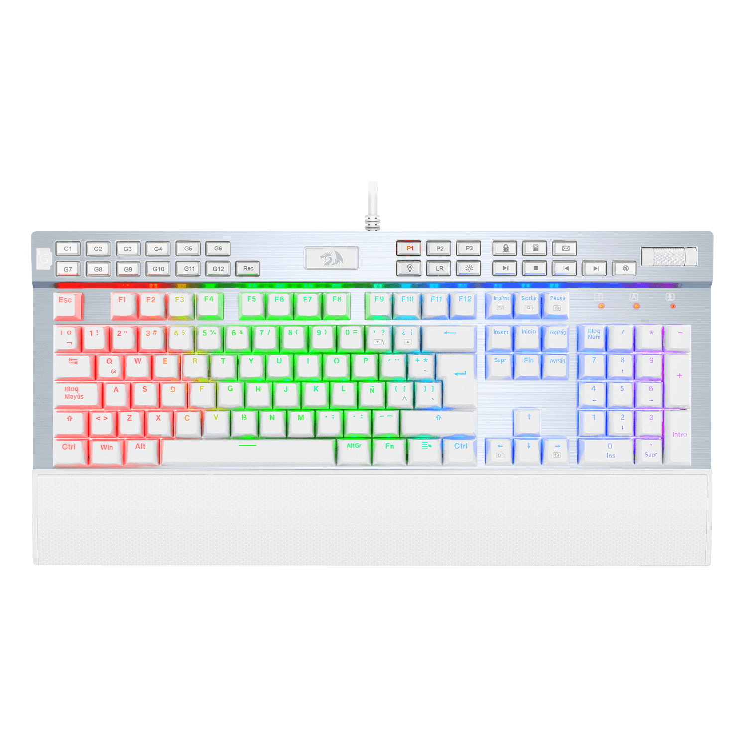 Teclado Gamer Mecanico Redragon ( Yama ) K550w Blanco