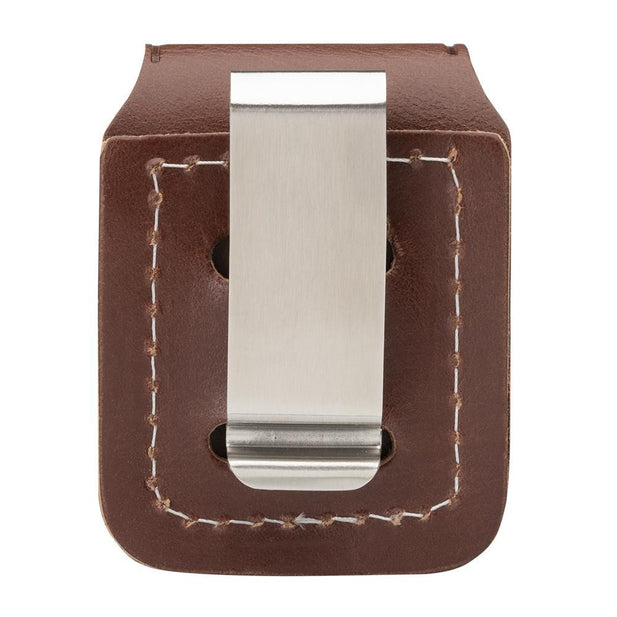 Estuche Zippo Cuero Cafe