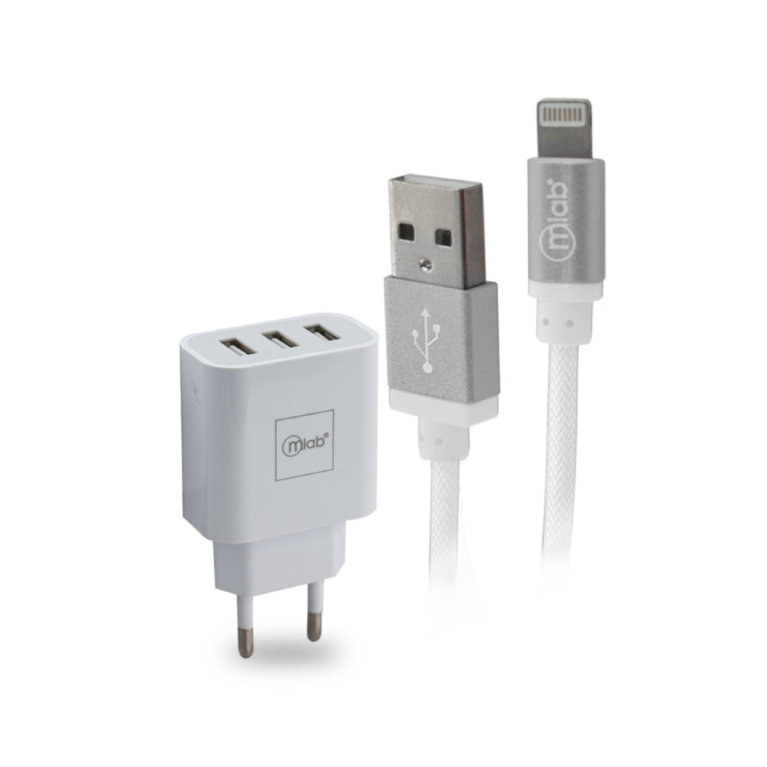 Cargador + Cable iPhone Blanco Mlab 7899