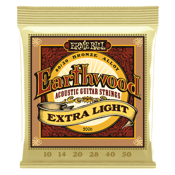 Set Cuerda Ernie Ball Para Guitarra Earthwood Extra Light 2006 Ernie Ball Metal