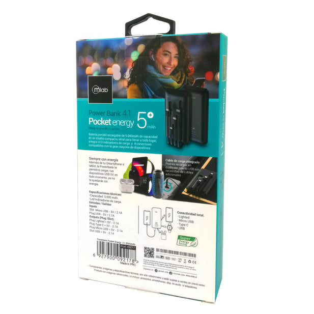 POWERBANK 5000MAH POCKET ENERGY MLAB 9217