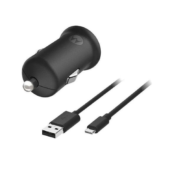 CARGADOR AUTO 18W + CABLE TIPO C MOTOROLA SJV100-C