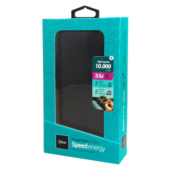POWER BANK 10000MAH CARGA RAPIDA SPEED ENERGY MLAB 9220