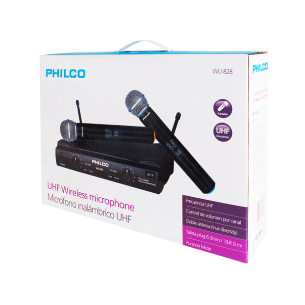 Micrófonos Philco Inalambrico UHF WU-828