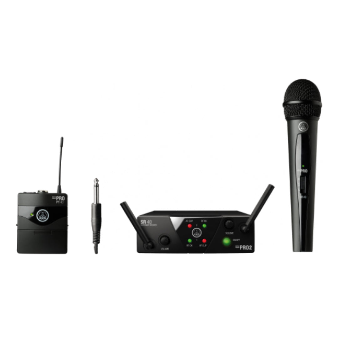 Sistema de Microfono (Mano-Guitarra e Instrumentos) WMS40 MINI DUAL AKG