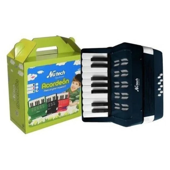 Acordeon Para Niño Negro 17 Notas Nutech (5411)
