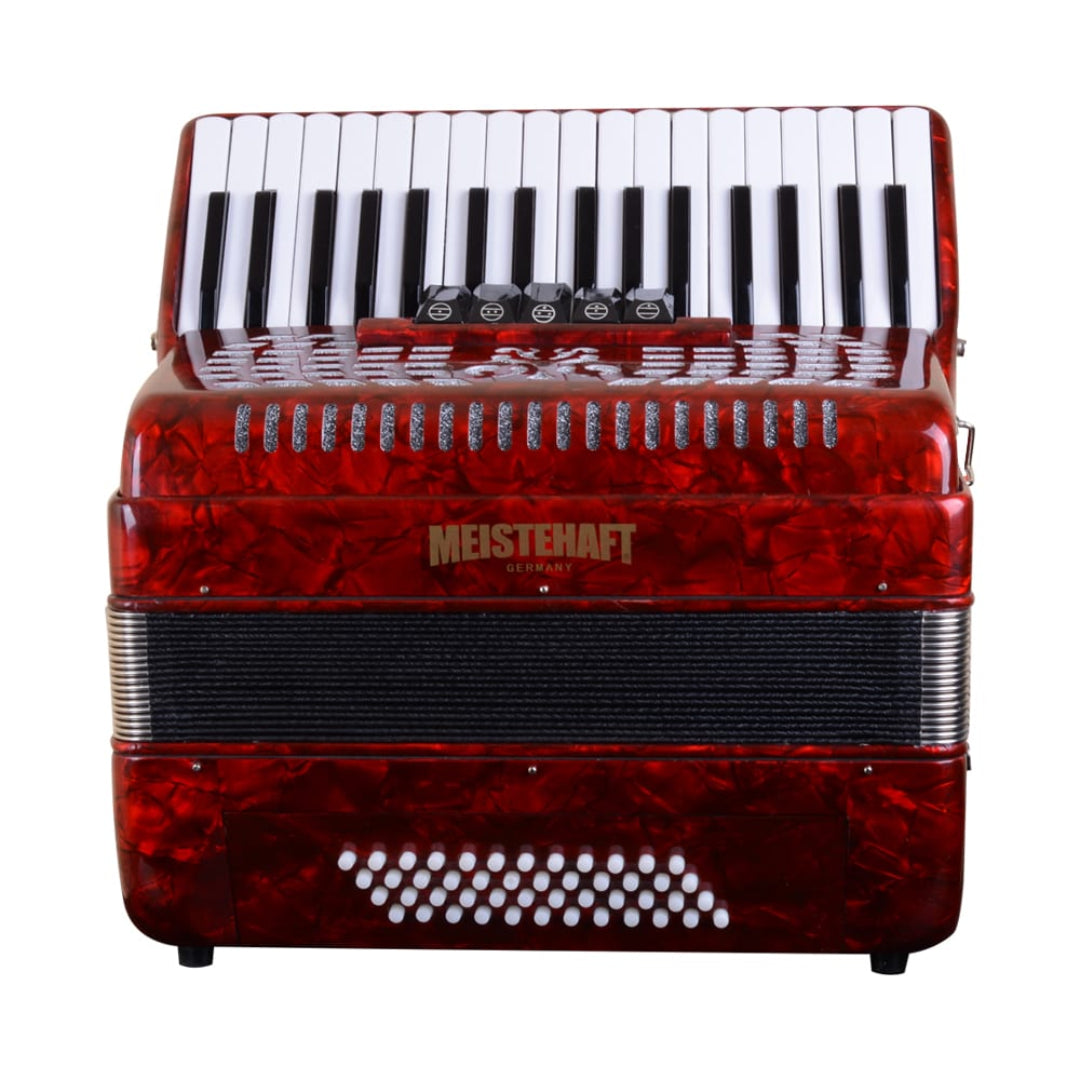 Acordeon 48 Bajos 5 Registros Rojo Meistehaft